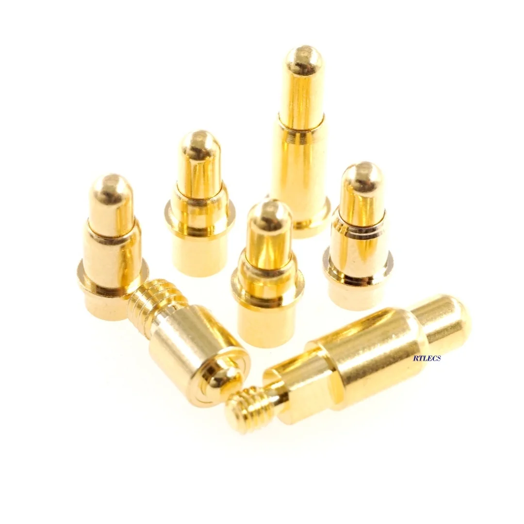 1 5 20 100 Piece Overall Diameter OD5.0 MM Spring-Loaded Pogo Pin DIP SMD Screw Mount Hight Current 2A 3A 5A 20A Gold Plated