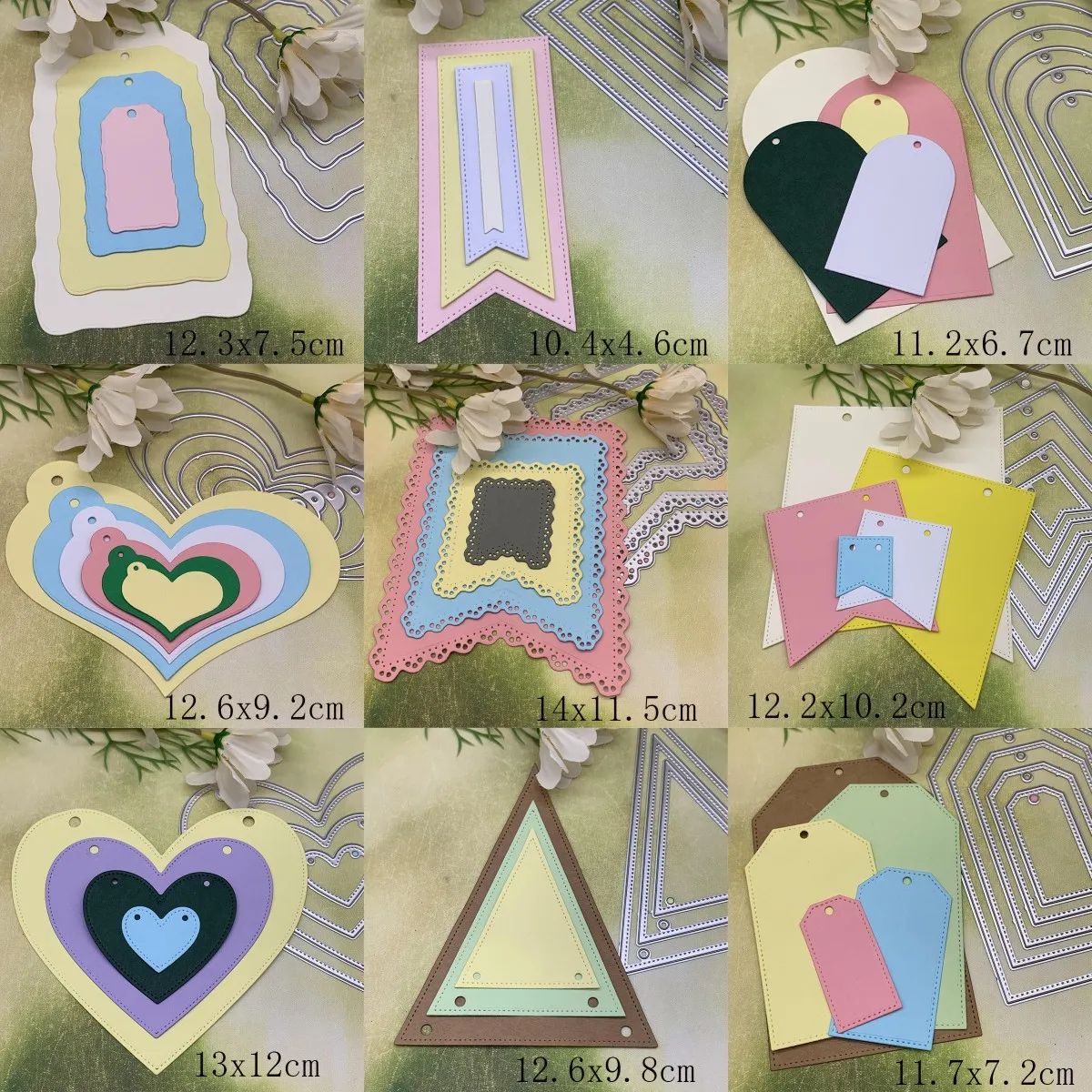 Label baru seri Label logam pemotong mati stensil untuk DIY buku tempel dekoratif timbul kerajinan tangan cetakan pemotong