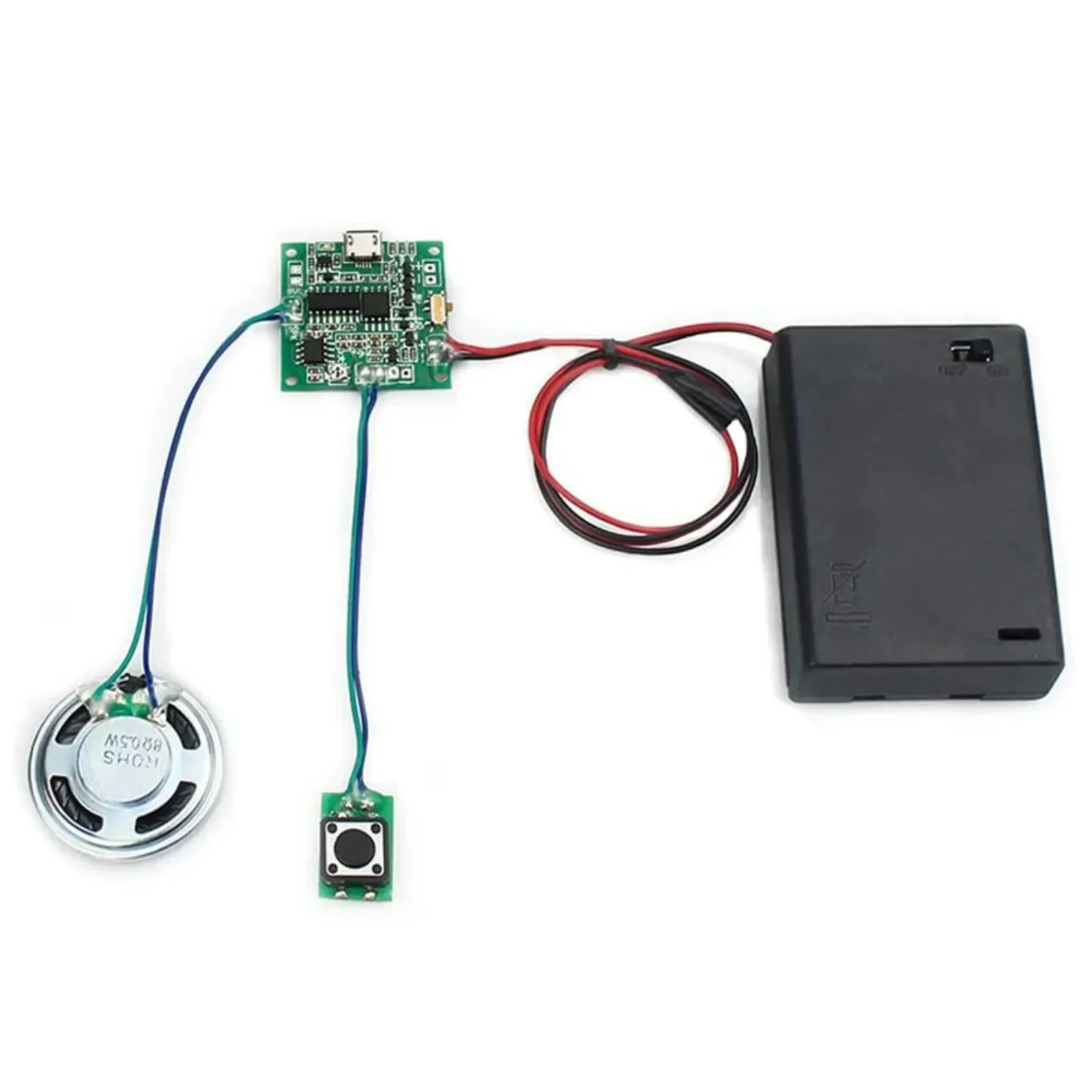 DIYmall Recordable 8M MP3 WAV Sound Module with Button Control & Speaker for DIY Greeting Cards