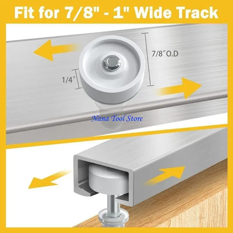 31GJ 4 Pieces Repair Replacement Part Folding Door Hardware Set Door Repair Set