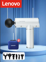 Lenovo Brand Portable Fascial Massage Gun Electric Percussion Pistol Massager Body Relaxation 6Replaceable Massage Head Gifts