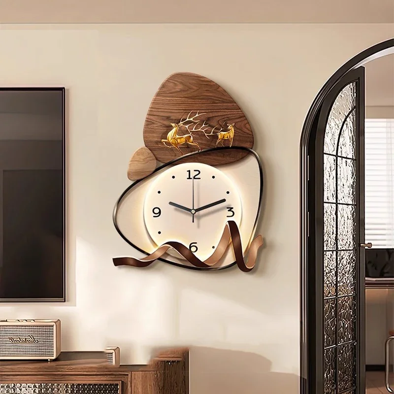 Art Mural Wall Clocks Luxury Restaurant Nordic Minimalist Fashion Wall Watch Creative Silent Horloge Murale Home Decoration