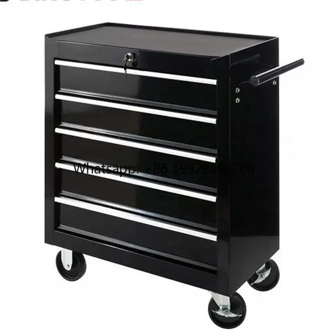 

5 Drawer Rolling Tool Box Locking Tool Chest with Drawers for Garage Storage Warehouse Repair Shop
