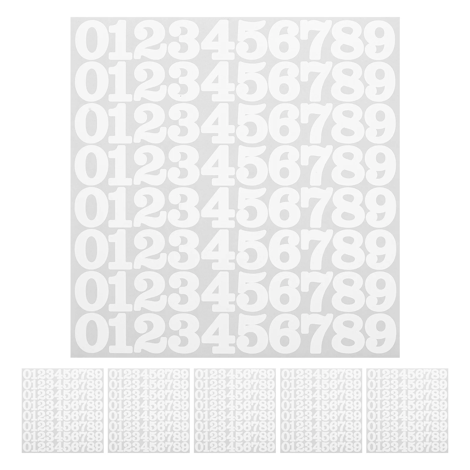 

6 Sheets Digital Decal Hockey Football Number Stickers Softball Accessories Vinyl Custom Decals Office Baseball Batting