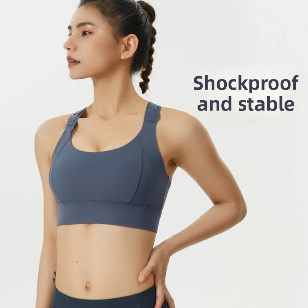 Fashionable Fixed Pad Sports Bra Adjust Slim Yoga Underwear Comfortable Anti Sagging Training Fitness Bra Girls