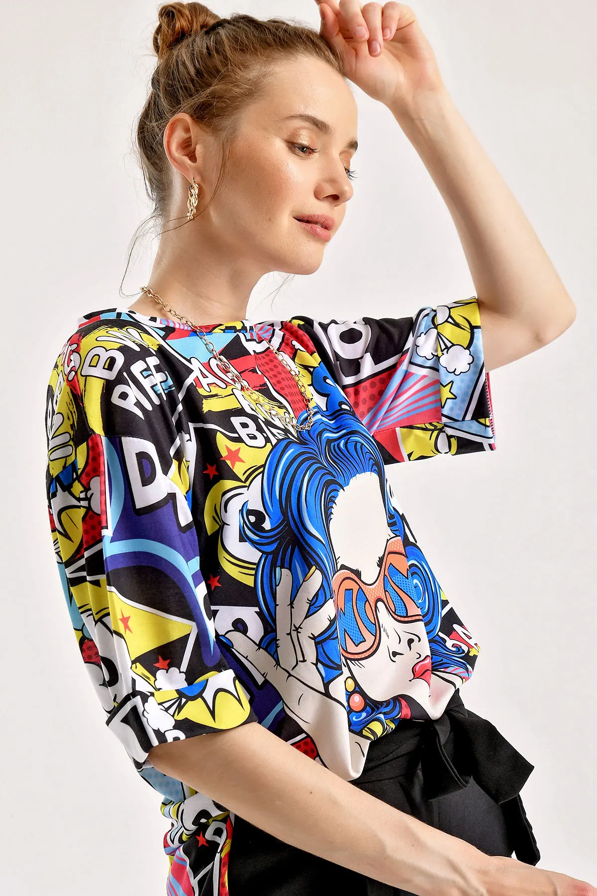 Graphic Pattern Tshirt 2021 Summer Spring Women 'S T-shirt Fashion Tops Sexy Print Ladies top