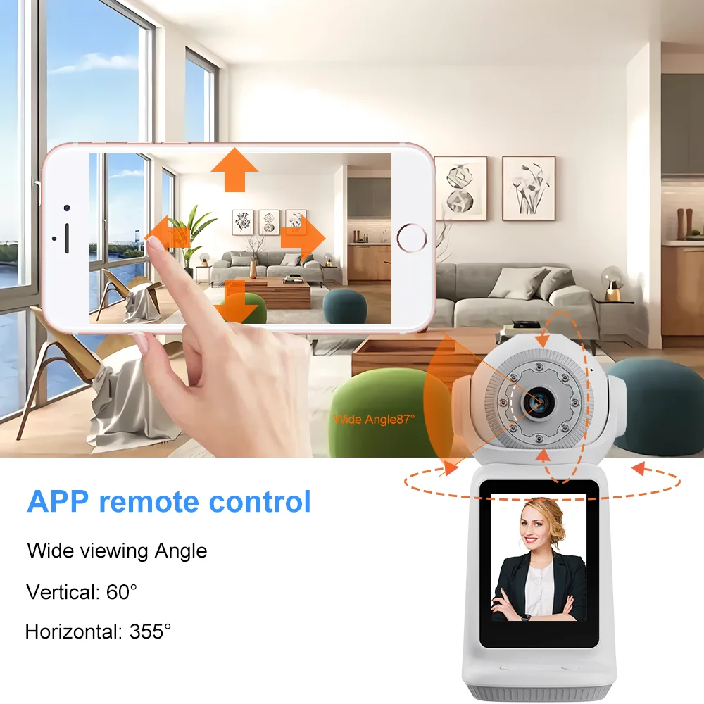 V380 5mp smart home WiFi security camera has night vision function, enhanced security protection and two-way voice movement.