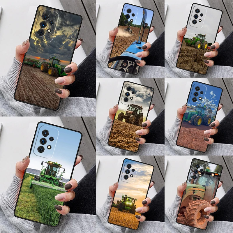 Agriculture farming equipment Vehicle Tractor Phone Case For Samsung S23 S21 S24 S22 Ultra Note20 S10 Plus A40 A52 A13 A53