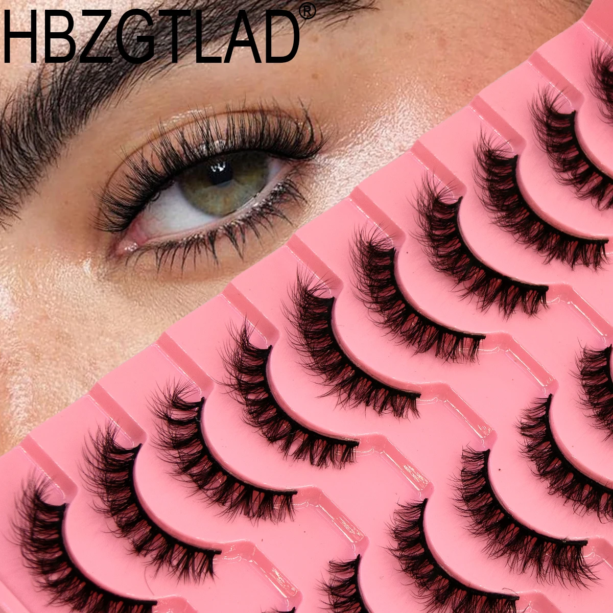 Neue natürliche Wimpern Nerz natürliche Wimpern falsche Wimpern natürlicher Look falsche Wimpern Wispy Eye Lashes Katzenwimpern gefälschte Wimpern