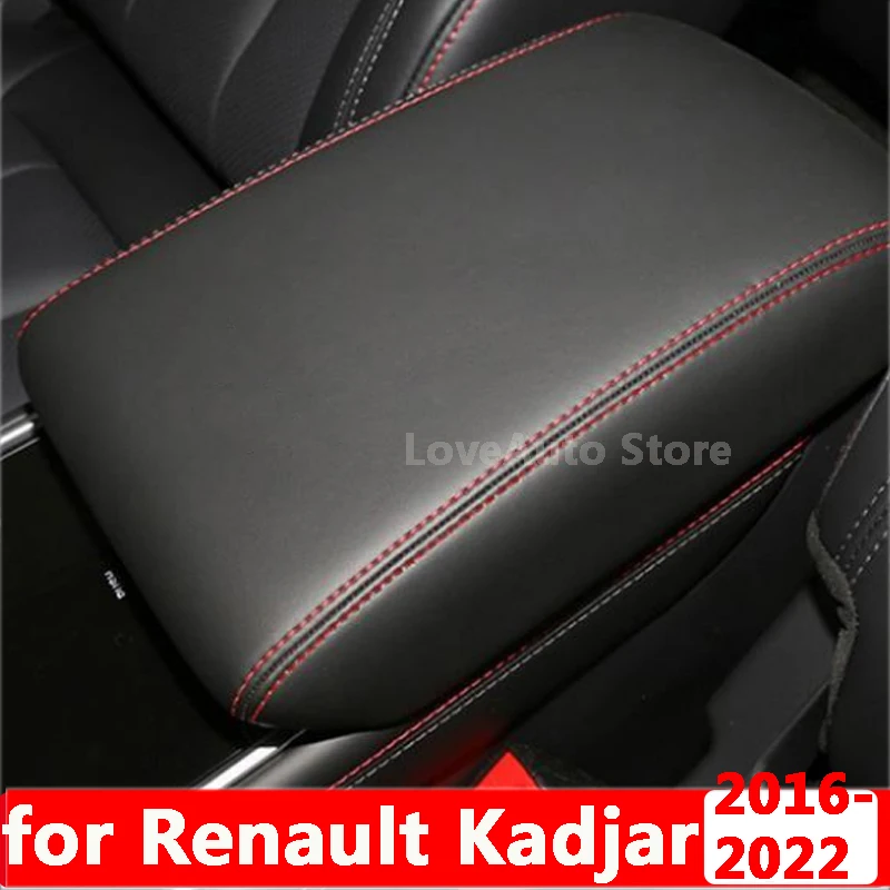 

For Renault Kadjar 2016-2022 Central Armrest Box Protective Leather Cover Interior Decorative Leather Pad Accessories