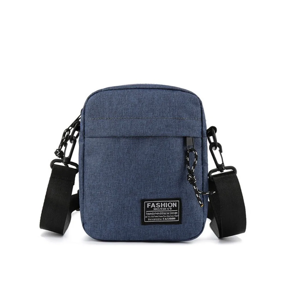 Solid Color Men's Crossbody Bag Large Capacity Small Bag Business Shoulder Bag Multi-pockets Lightweight Small Square Bag
