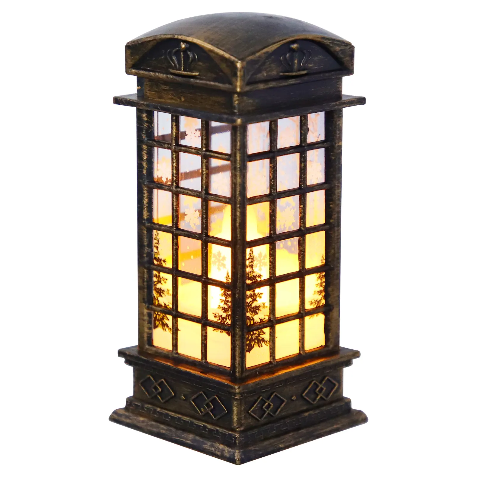 

Christmas Wind Lamp PVC Decorative Hanging Lamp for Party Courtyard Decoration Christmas Lantern Small Telephone