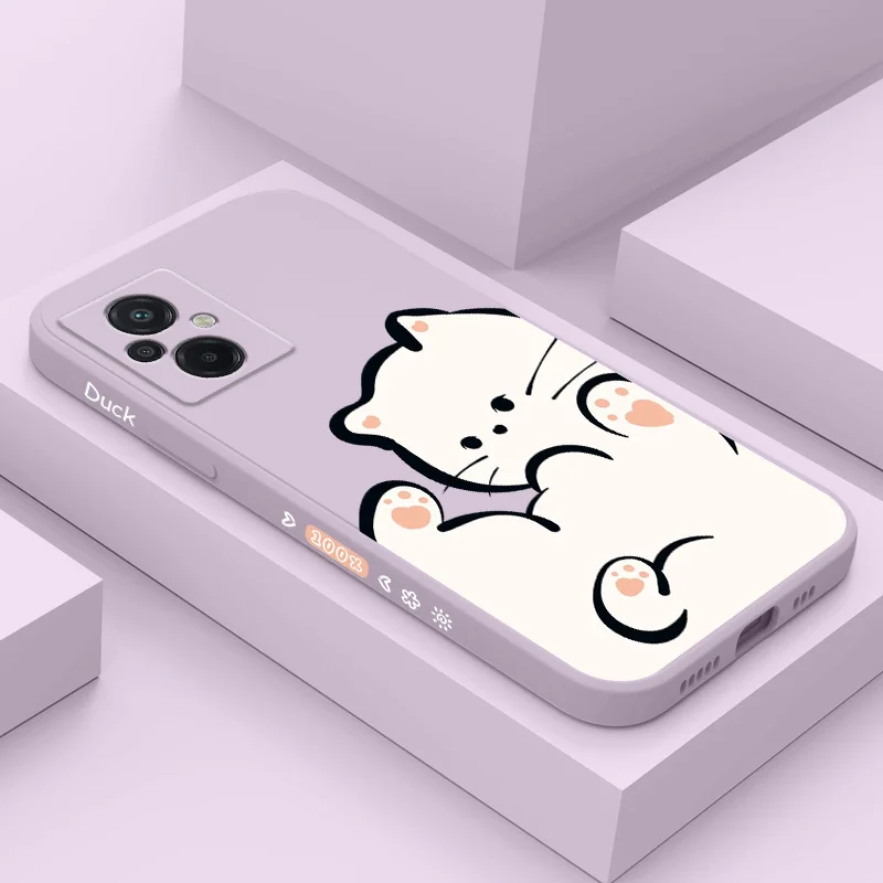 

White Cloud Cat Phone Case For Xiaomi Poco M5 M5S F5 X5 F4 X4 M4 F3 M3 X3 F2 Pro X2 C40 4G 5G GT NFC Silicone Cover