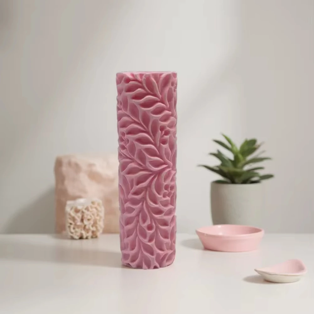Rodillo de textura en relieve con patrón de bayas y racimos para manualidades de cerámica DIY, herramienta de rodillo para arcilla polimérica y arte cerámico
