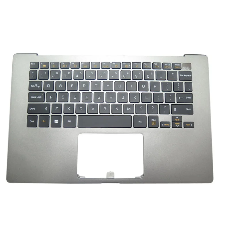 Grey Laptop PalmRest&Keyboard For LG 14Z90N MBN6628290X 14Z90N-N 14Z90N-V 14Z90N-U US Black Backlit Keyboard No Touchpad New