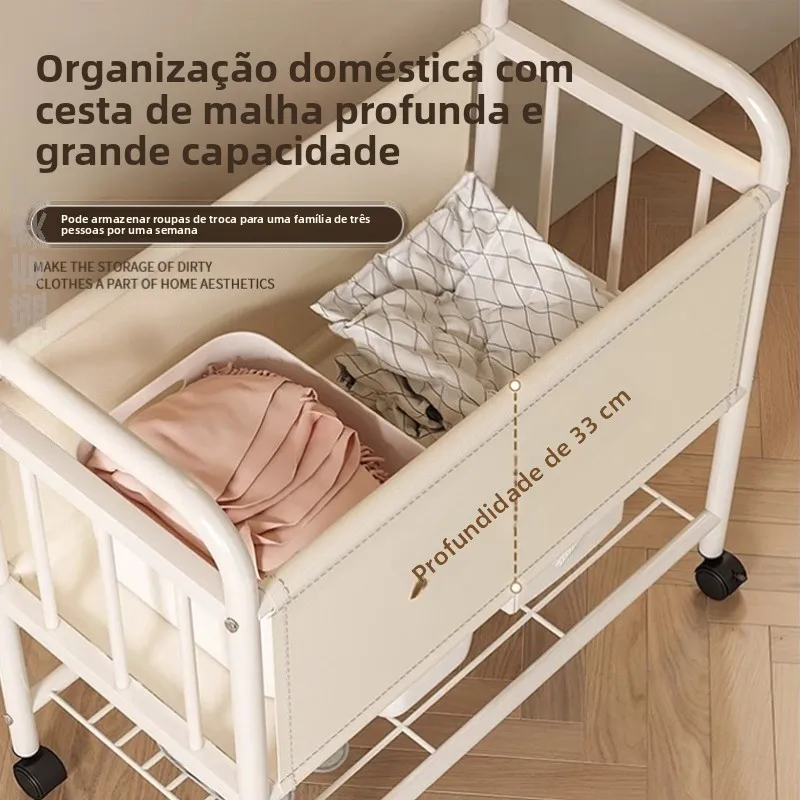 vintage-style-large-capacity-laundry-hamper-mobile-storage-basket-clothes-sorting-truck-retro-design-home-use-organizer