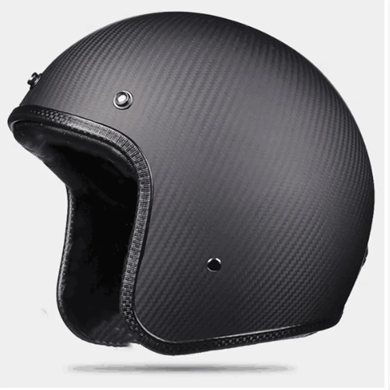 Casque de moto rétro 3/4 à visage ouvert, approuvé DOT, café Racer Chopper Casco, DOT CE