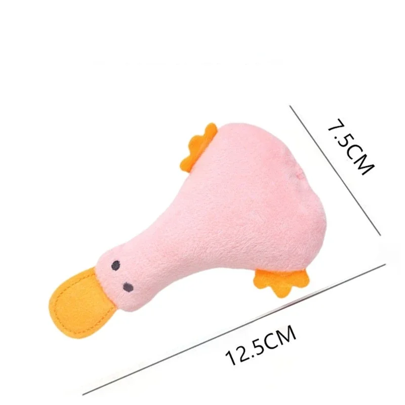 Cute Pet Dog Cat Plush Squeak Sound Dog Toys Funny Fleece Durability Chew Molar Toy Fit For All Pets Dog Cat  Duck Pig