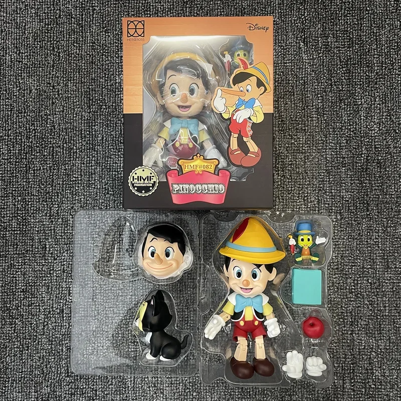 

In Stock Original Herocross Disney The Adventures Of Pinocchio Pinocchio Jiminy Cricket Action Figure Collection Model Toys Gift