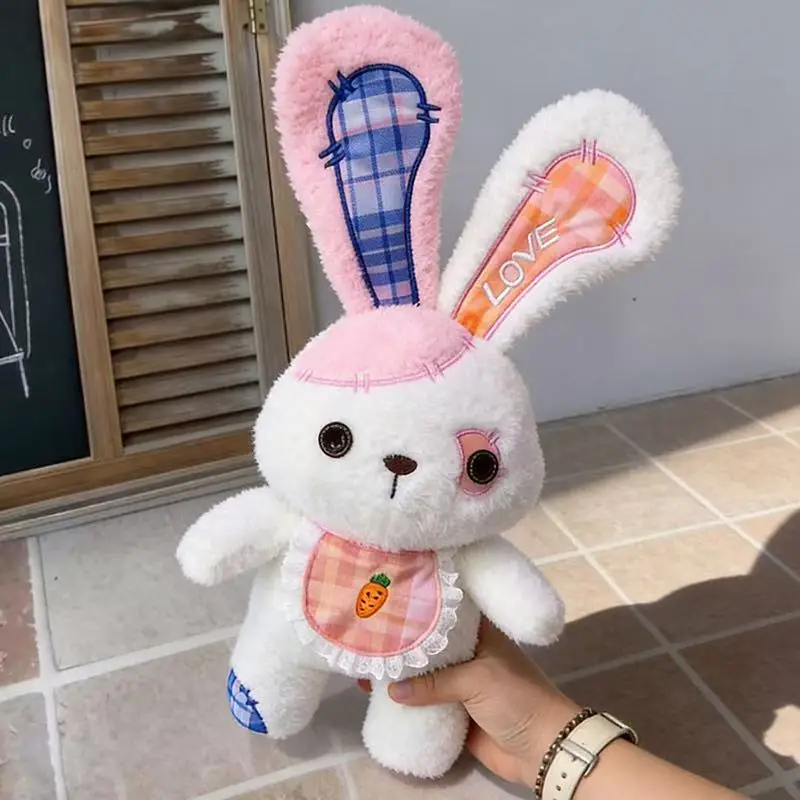Latest Cat Bib Patch Rabbit doll Kawaii Stuffed Plush Toy Figurine cartoon Anime Cute Gift doll Halloween Christmas Atmosphere