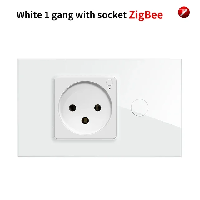 

ZigBee Light Switch With Socket,Smart Israel 16A Smart Plug Works With Smart Life APP Alexa