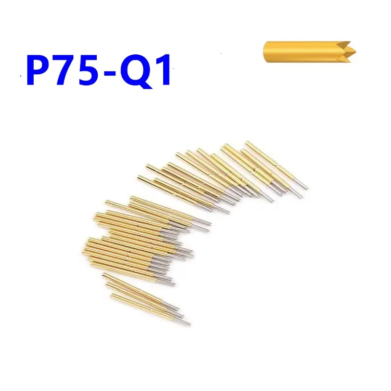 

100PCS/bag P75-Q1 Four-tooth Plum Blossom Head Spring Test Probe Diameter 1.02mm PCB Pogo Pin