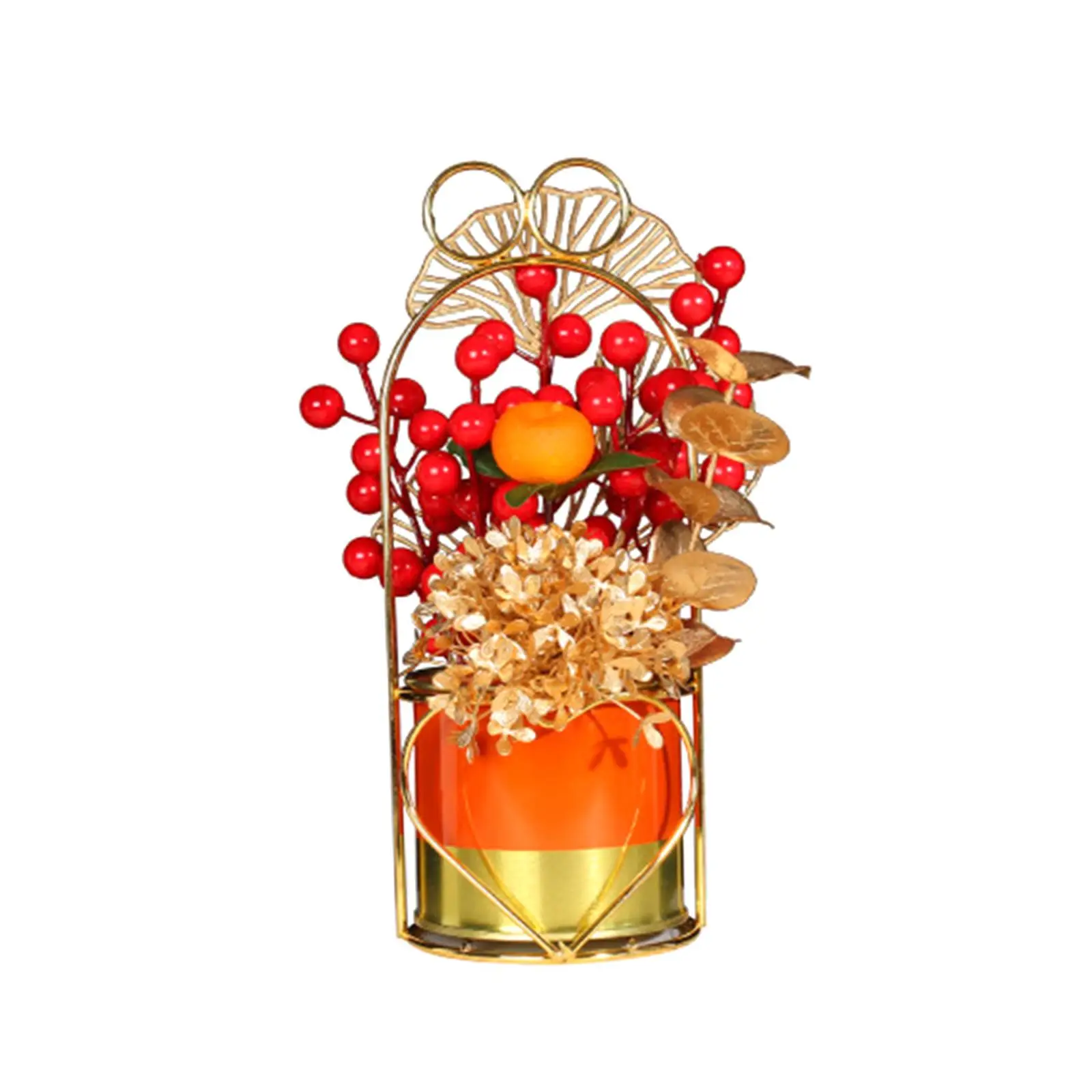 

Chinese New Year Flower Basket, Festival Tabletop for Wedding Home Holiday Thanksgiving