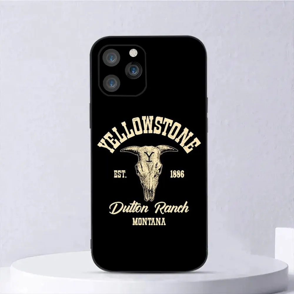 Yellowstone American TV series Phone Case For iPhone 15,14,13,12,11,Plus,Pro Max,XS,X,XR,SE,Mini,8,7 Soft Silicone Black Cover