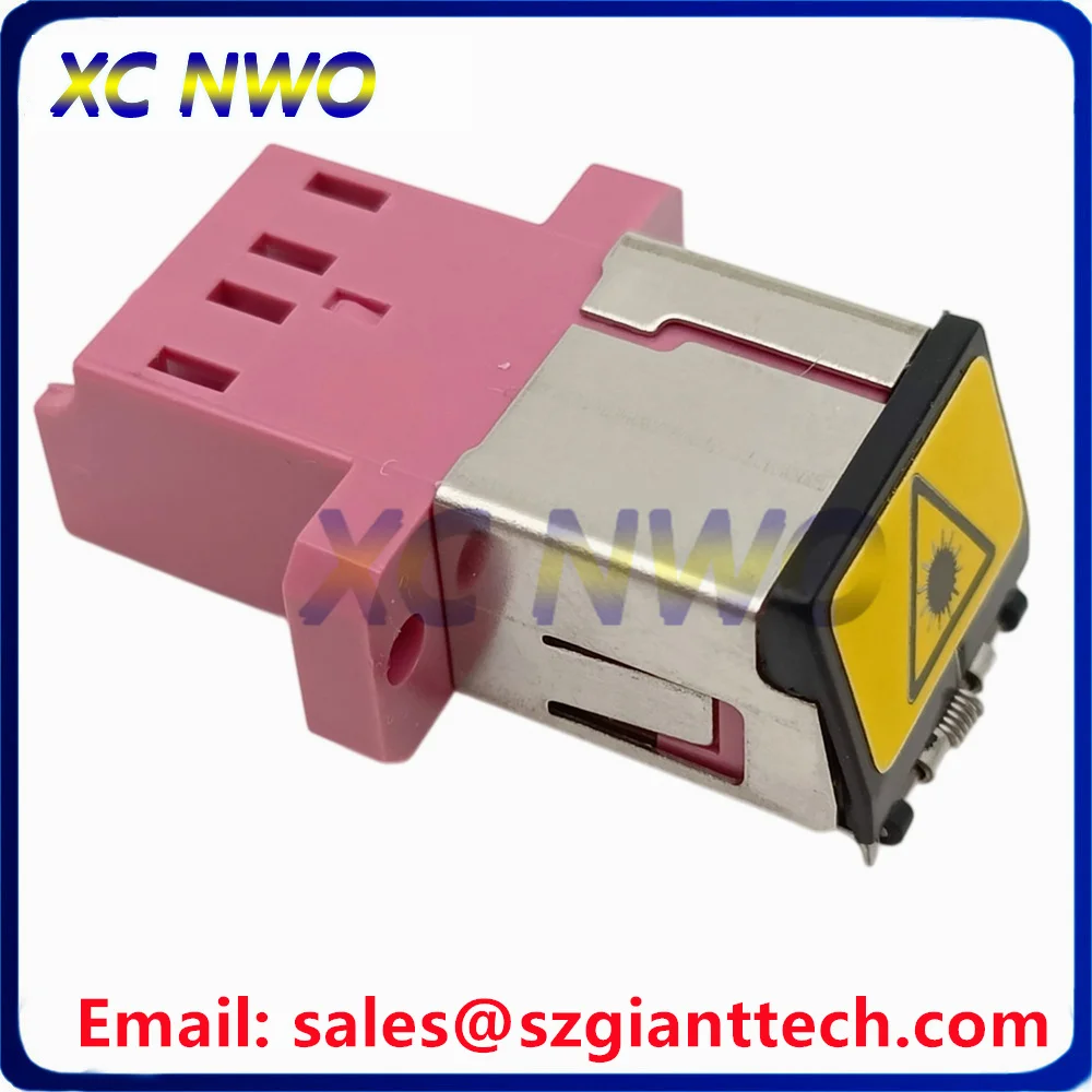SCUPC MM OM4 Duplex Fiber Adaptor SC/UPC Multi Mode Metal Avoid Laser Fiber Optic Adapter Coupler Connector With Flange