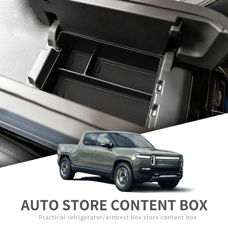 

For 22-24 Rivian RIVIAN R1S Armrest Box Storage Box Door Storage Box Storage Box Car Interior Accessories