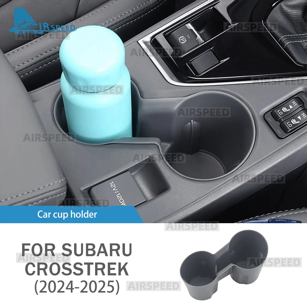 

For Subaru Crosstrek Impreza 2024 2025 Water Holder Storage Box LHD Car Silicone Non-Slip Center Control Protect Accessories