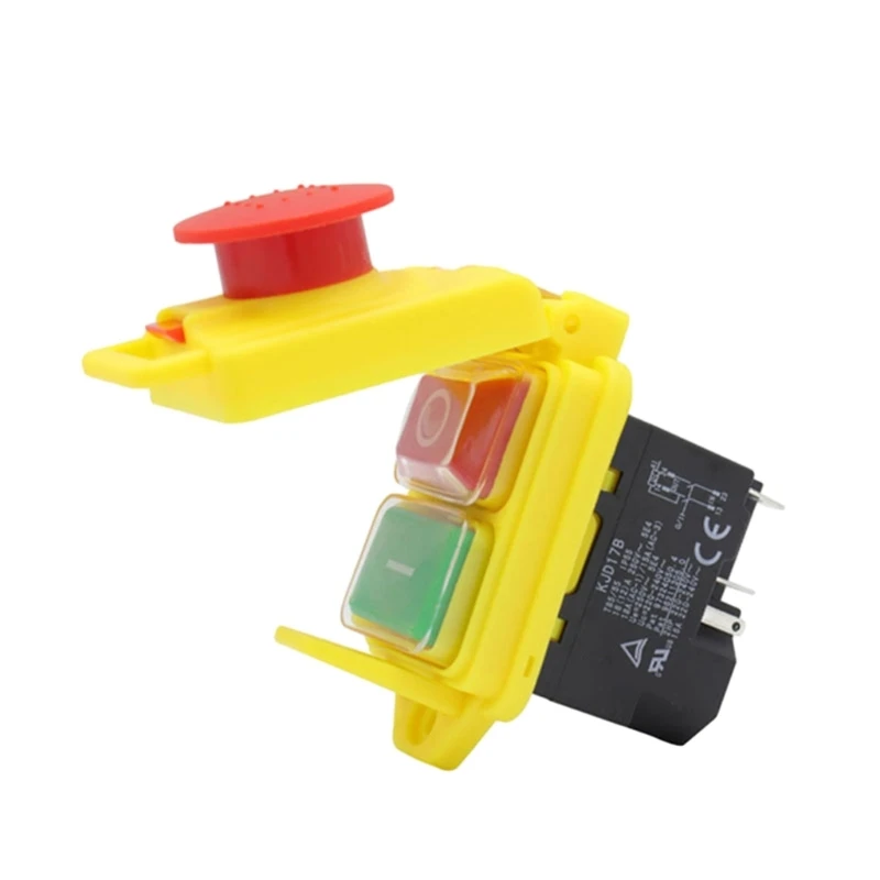 Versatile 5 Pin Button Device KJD17B Button Button Control Switches Suitable for High Current Applications in Workshops M4YD