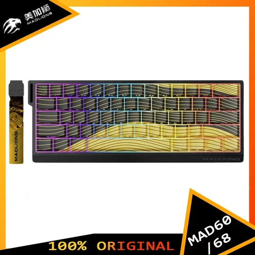FGG Madlions Mad60 Mad68 He Teclado mecánico interruptor magnético 8k con cable Rgb intercambio en caliente teclado personalizado juego Esport accesorio de regalo