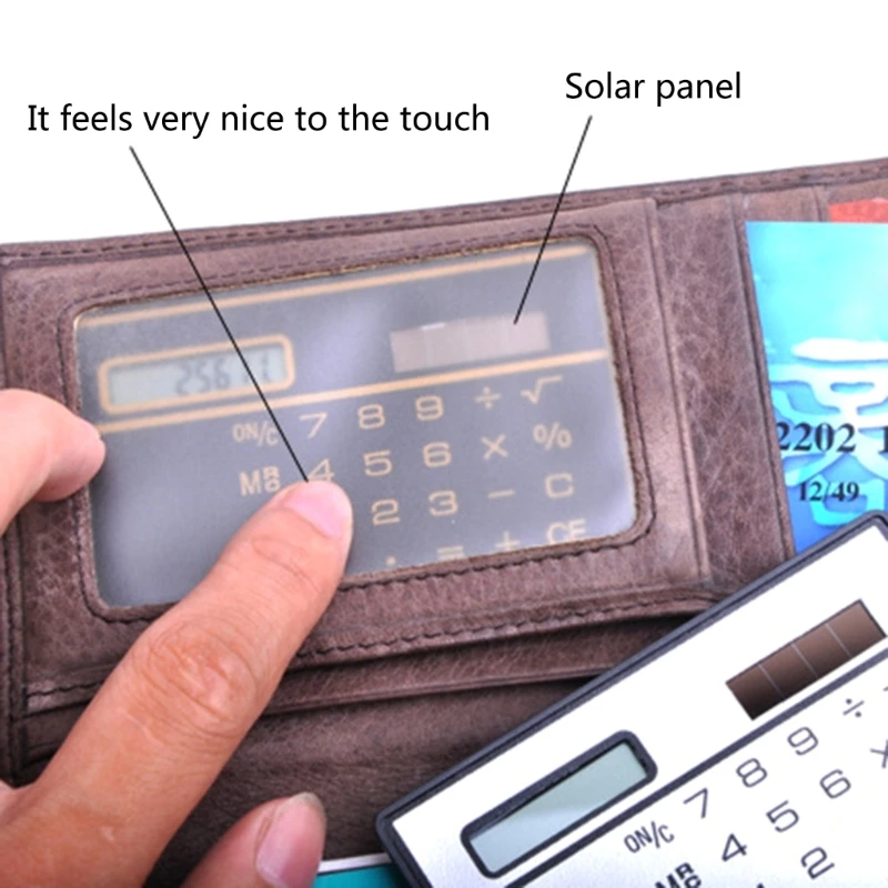 Solar Powered Calculator 8 Digit Mini Calculator Small Basic Standard Calculator for Business Office School Portable