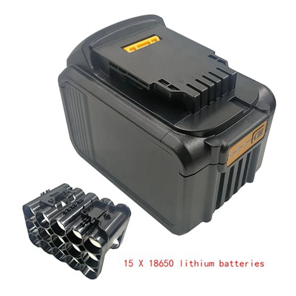 DCB200 15X18650 Carcasa de caja de plástico para batería de iones de litio para DeWalt 18V 20V DCB203 DCB204