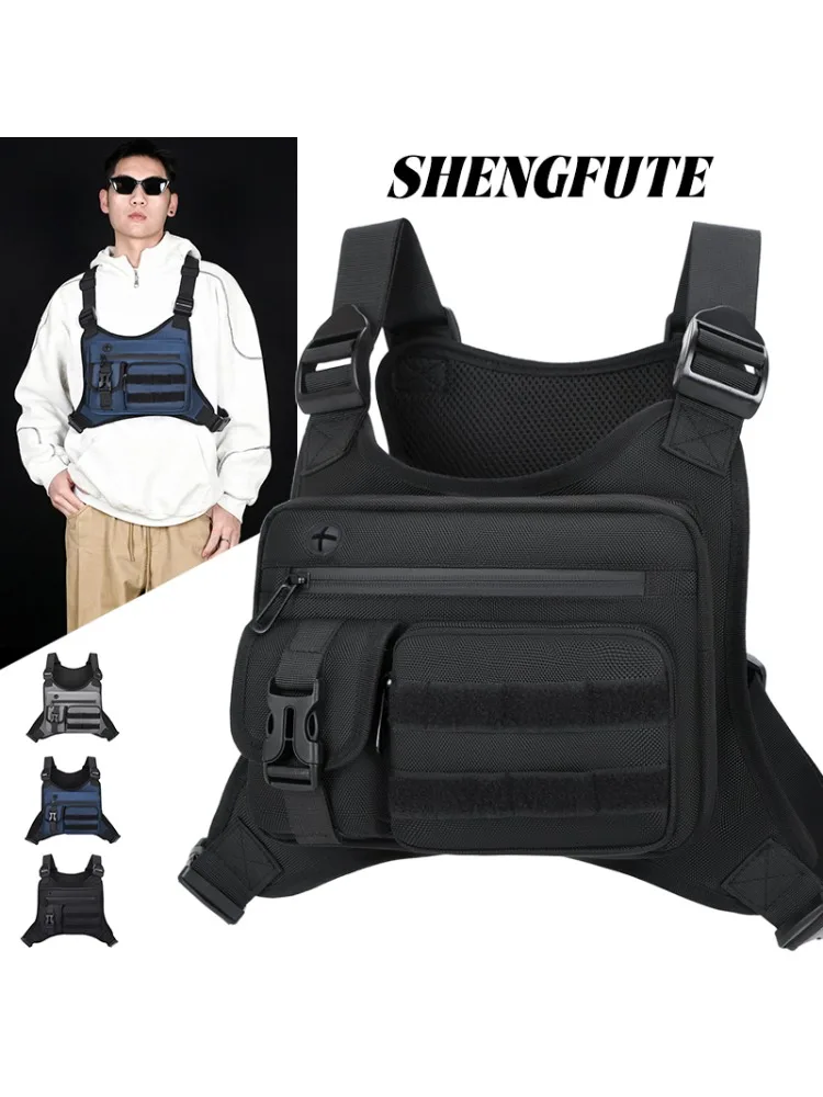AliExpress NONE Tactical Chest Rig Bag Men Multi Pocket Harness Vest Molle Pouch with Earphone Hole Outdoor Hiking Cycling EDC Gear Storage Pack