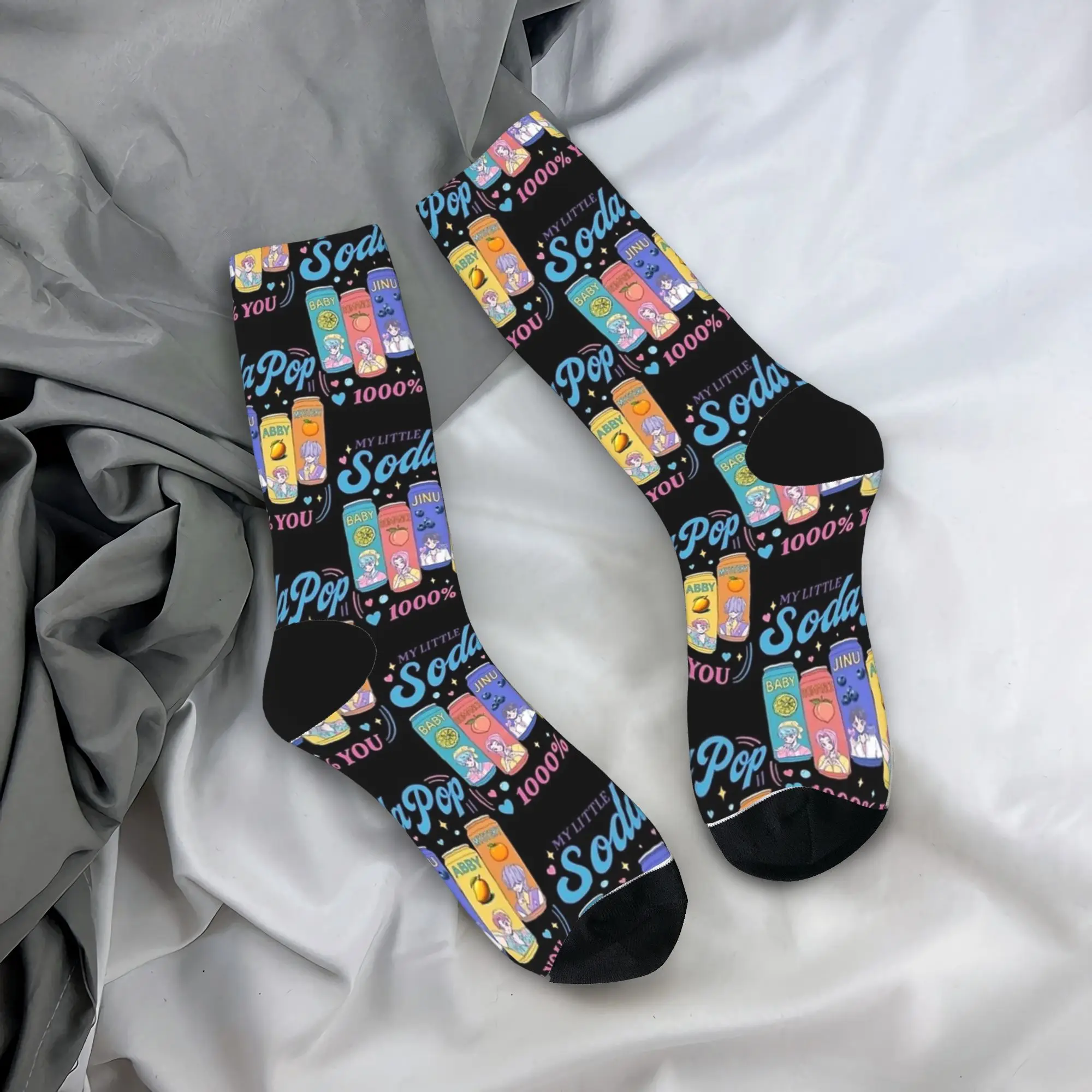 

My Little Soda Pop Saja Boys Kpop Demon Socks Дизайнерские чулки Нескользящие женские и мужские носки Удобные осенние винтажные спортивные носки