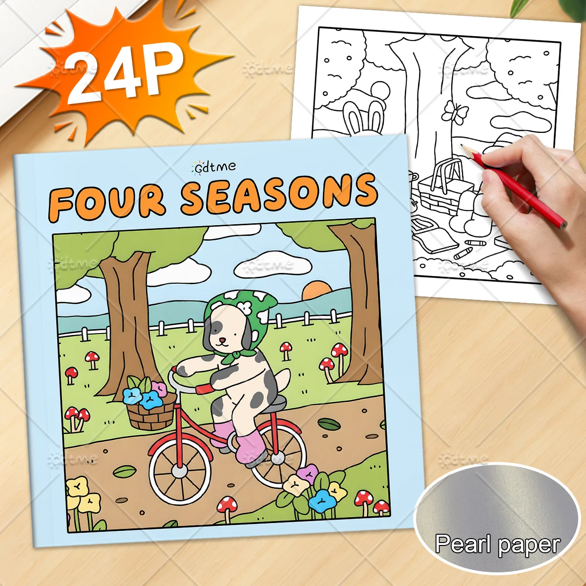 FOUR SEASONS Coloring Book for Adults Featuring Cute Cozy Daily Activities for Relaxation (Cozy Spaces Coloring)