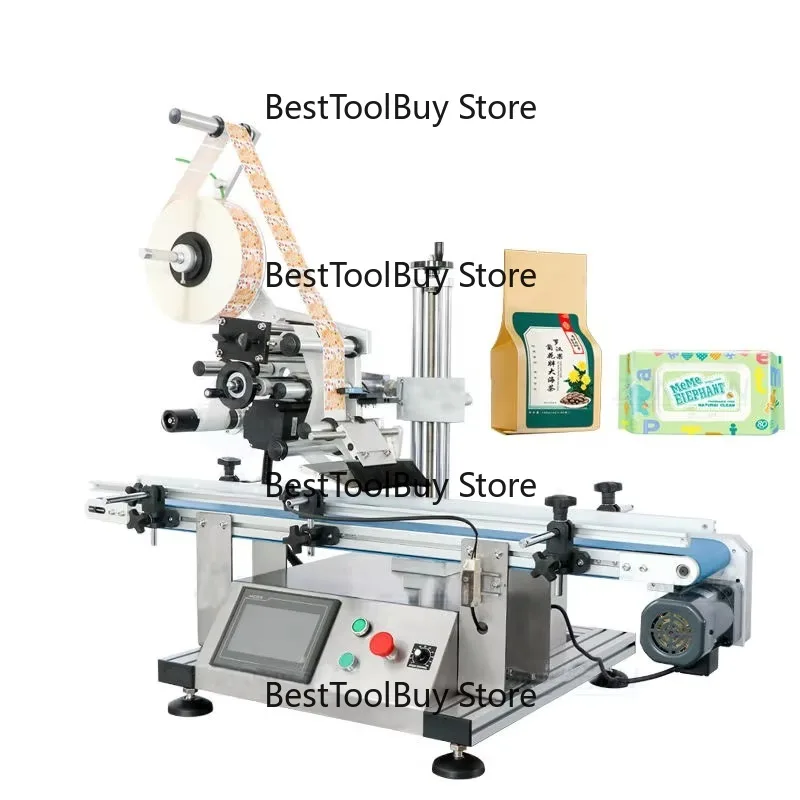 Automatic Flat Surface Labeling Machine Bottle Glass Cosmetic Container Lunch Box Label Sticking Machine