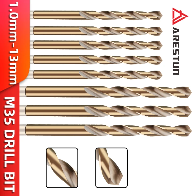 

Twist Drill Bit set M35 2 Edge HSS Hole Drill 8% High Cobalt Drill Bit for Stainless Steel Wood Metal Drilling Cutter