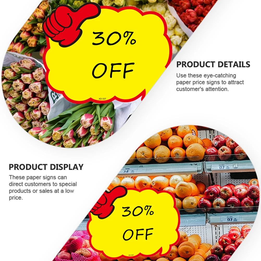 

Price Tags Commodity Price Signs Promotional Stickers Sale Event Advertising Paper File Label Markers For Retail Business