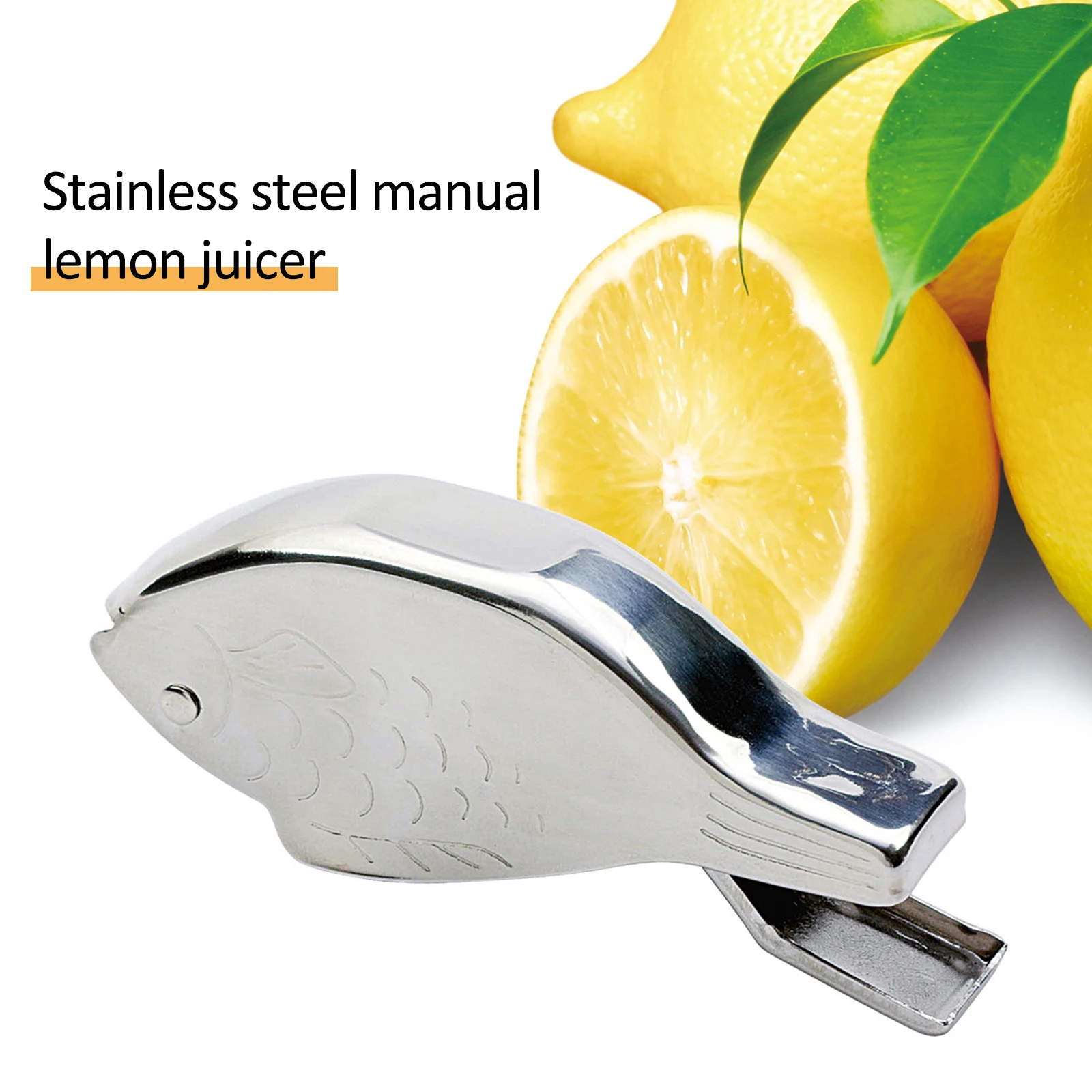 1PC Stainless Steel Manual Fruit Juicer Handheld Lemon Orange Squeezer Safe Multifunctional for Home Restaurant