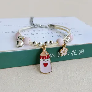 Kaninchen im koreanischen Stil Rabbit Blumenarmbänder für Frauen, exquisit gemustertes Armbandpfoten -Pendellschafs Schaf Geschenke, Party Hauptverkäufe Avao -Armbandverkauf - №1