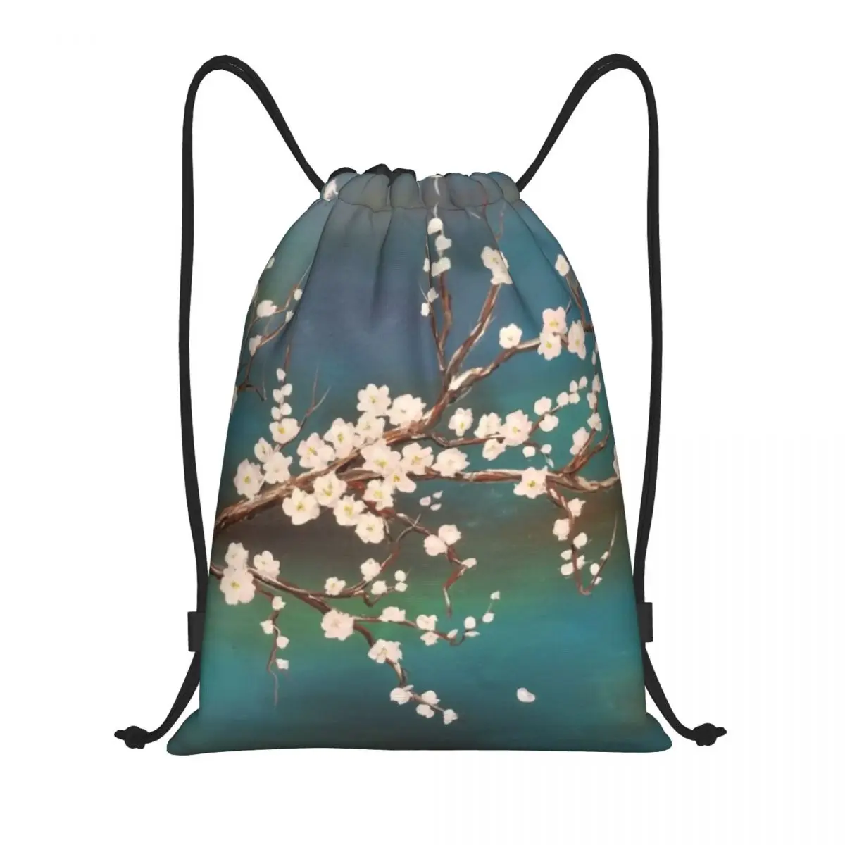 

Japan Sakura Cherry Blossom Drawstring Backpack Sports Gym Bag for Men Women Flower Shopping Sackpack