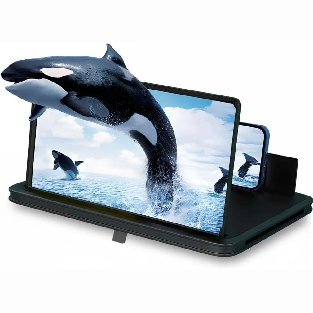 

2026 New Big Screen Phone Magnifier, HD Screen Expander Foldable Phone Stand with Movie Screen Amplifier for Travel, for Elderly