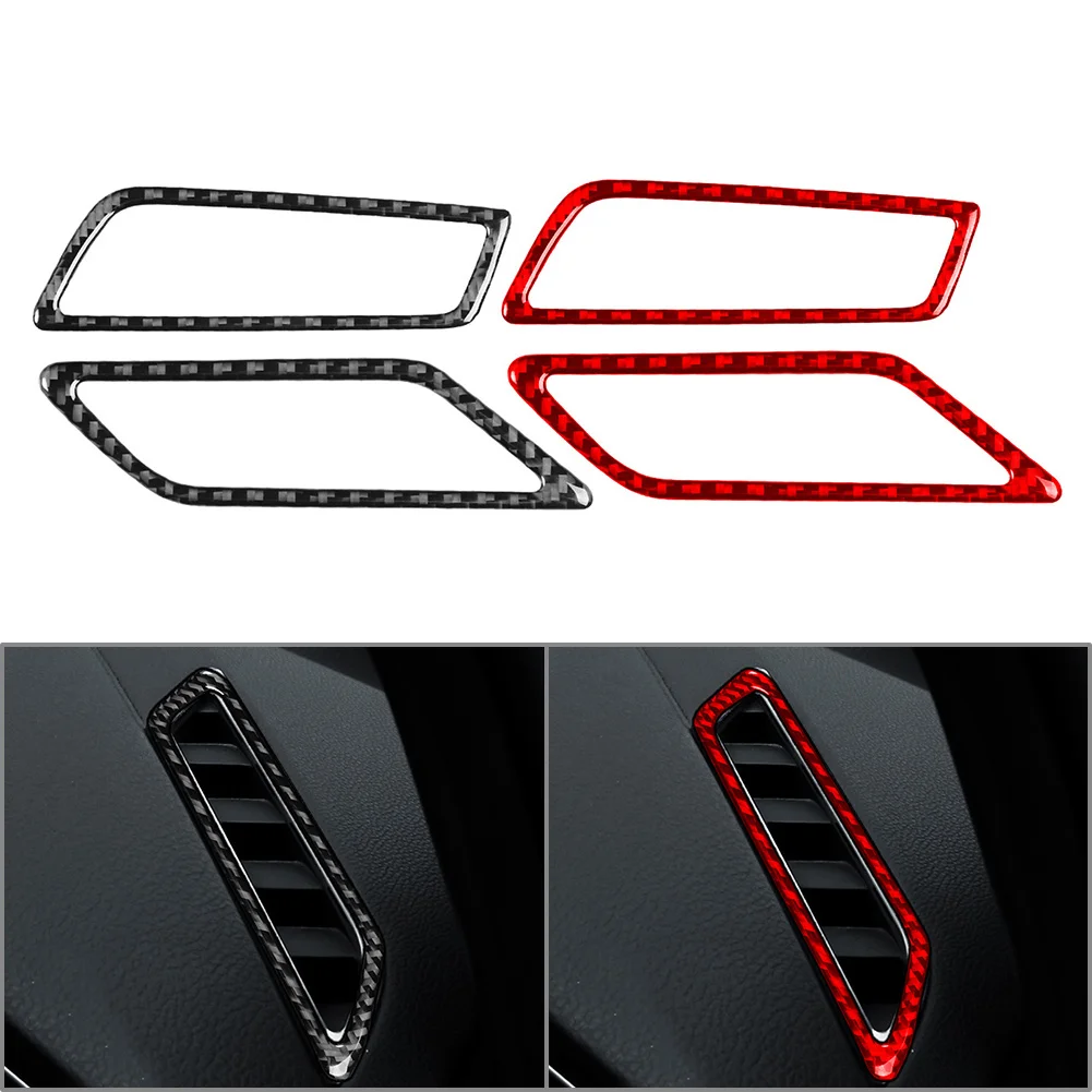 For VW Golf MK8 Car Carbon Fiber Dashboard Air Vent Outlet Cover Trim For Volkswagen Golf 8 2021 2022 2023 RHD Only