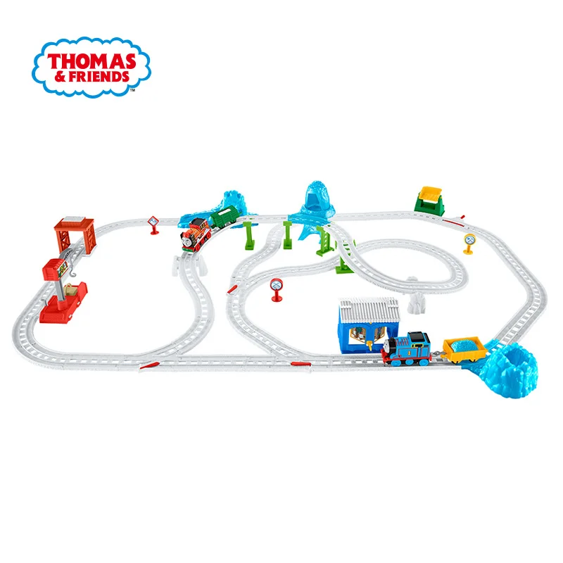 Thomas and Friends Electric Master DHC78 Snow Adventure Yong Bao Percy Diesel Set Assembled track Children Christmas Gift