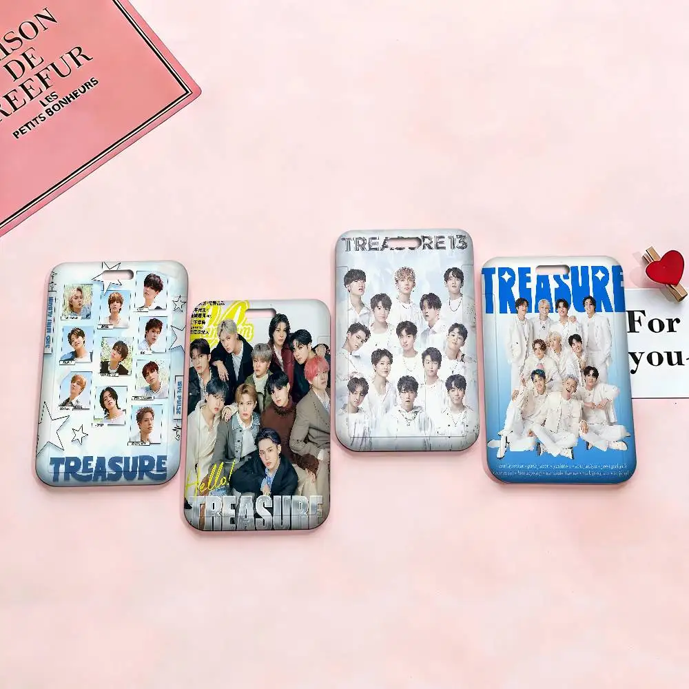 

Набор для KPOP-фанатов GROUP T-TREASURE: Чехол для рабочего пропуска, держатель для выставочной ID-карты с ремешком на шею, обложка для рабочей карты, шейный ремешок
