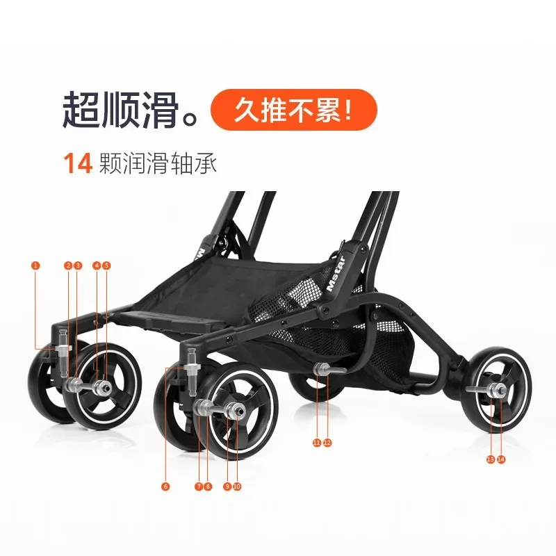 Baby Strollers Can Sit and Lie Down and Fold Easily, Portable High-view Baby Umbrella Carts, Children's Strollers