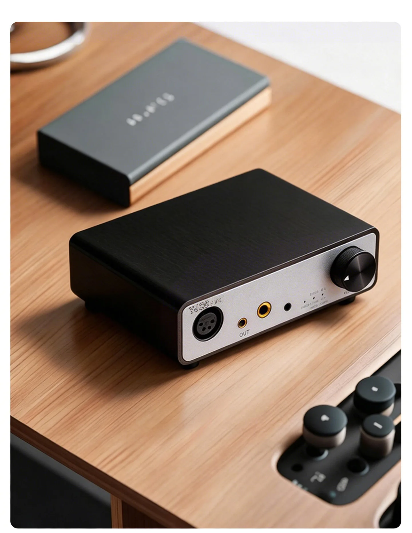 YJCO HiFi Balanced Kopfhörerverstärker TPA6120A2*2 Chip 4.4/3.5/6.35/XLR Ausgang DC12V, Audiophiler Desktop Balanced Amp E300 – Detail 7